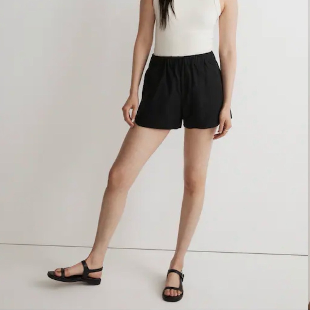 Womens Madewell Black Pull On Shorts Sz XS
